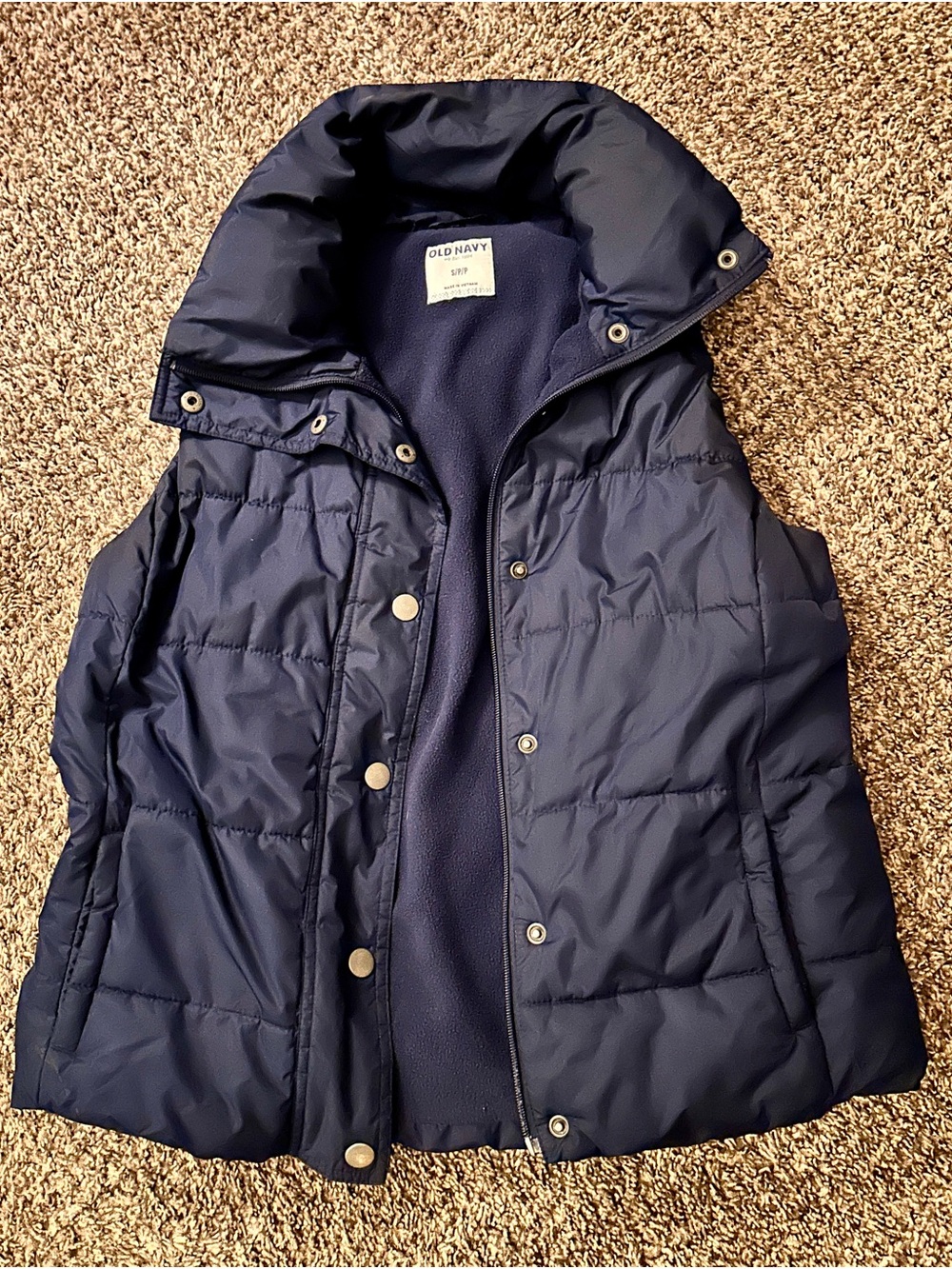 Old Navy Navy Quilted Puffer Vest for Women
